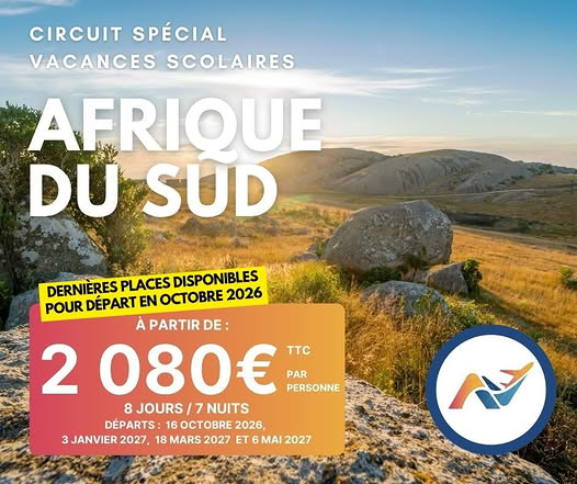 Circuit Afrique du Sud spécial vacances scolaires